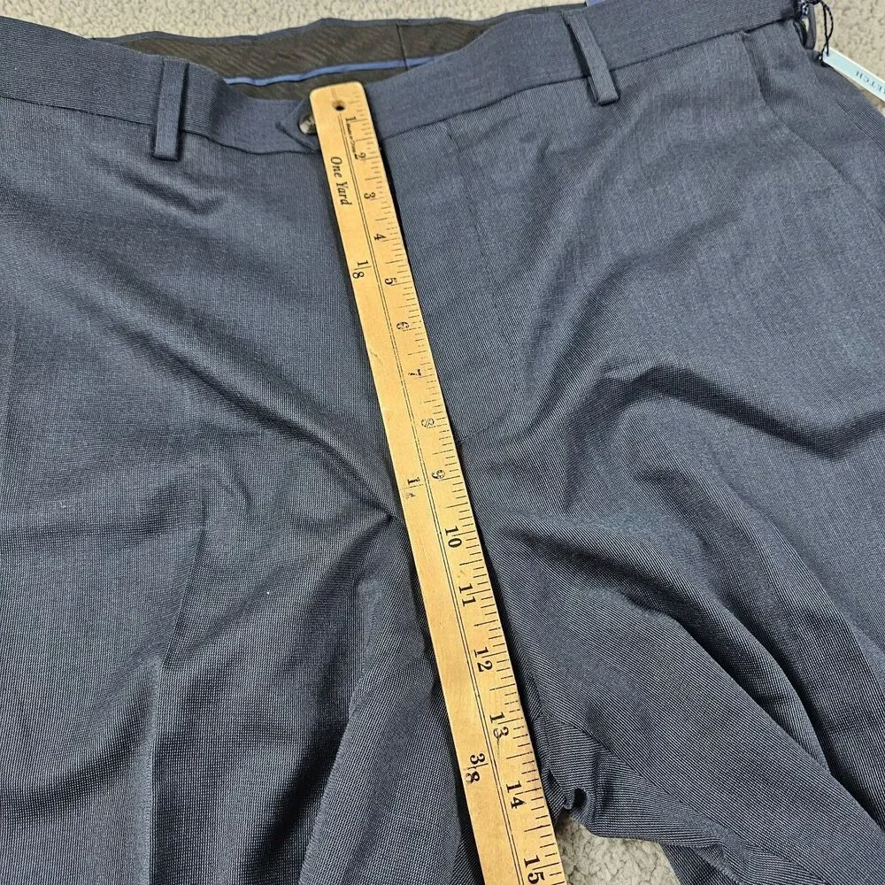 Croft & Barrow Pants Mens 38x29* Blue Flat Front Comfort Classic Fit Dress Slack